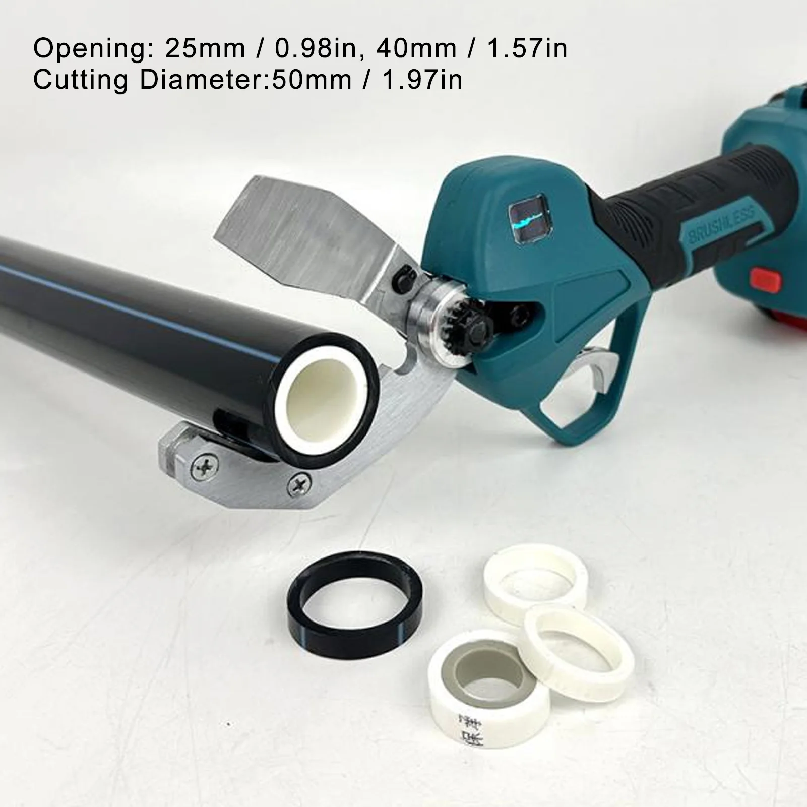 Cordless Plastic Pipe Cutter Adjustable Opening Flexible Self Locking PVC Pipe Cutter Lightweight Shock Absorbing for Outdoor