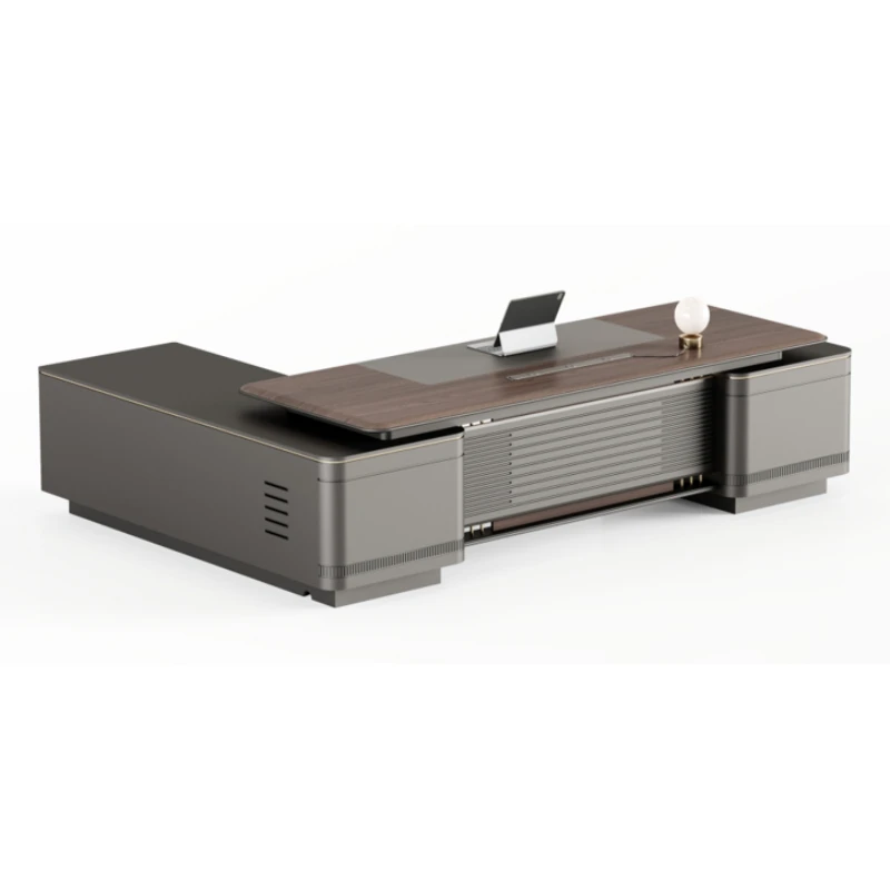 

Modern Boss Desk Manager President Office Desk Chair Combination Table Commercial Office Furniture