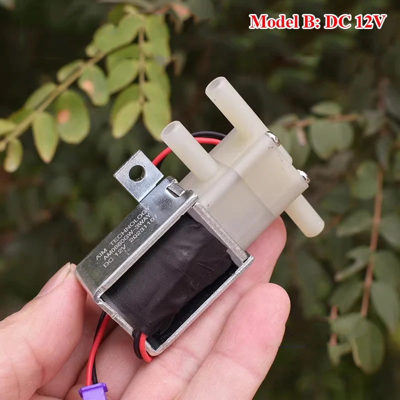 

AM0860GW Mini Electric Solenoid Valve 2-Position 3-Way DC 5V/12V Small NO/NC Micro Water Air Flow Control for Home Automation