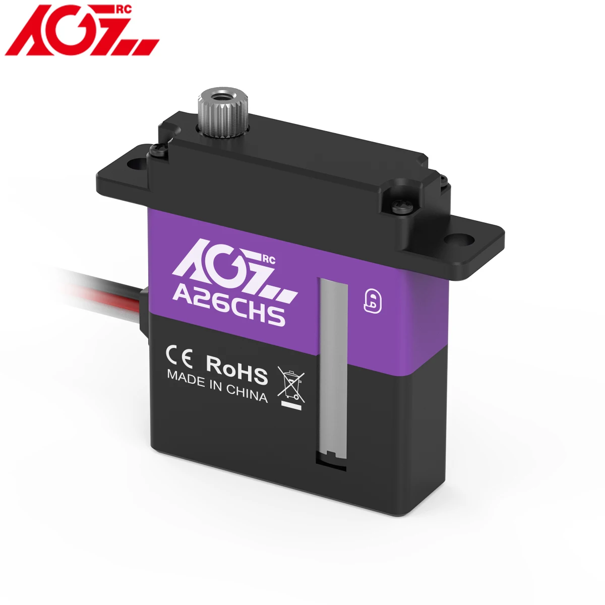 Agf a26chs 26g hv alto torque 10kg mini servo digital fino para aeronaves finas planador asas rc carro robô barco helicóptero avião