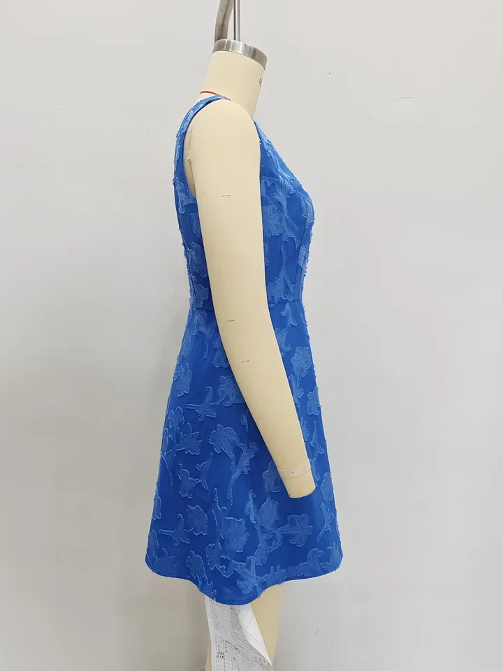 

High Rise Women's Jacquard Vest Dress with A High-End Feel French Summer Simple and Fashion Dresses Female Sweet A Line Dresses