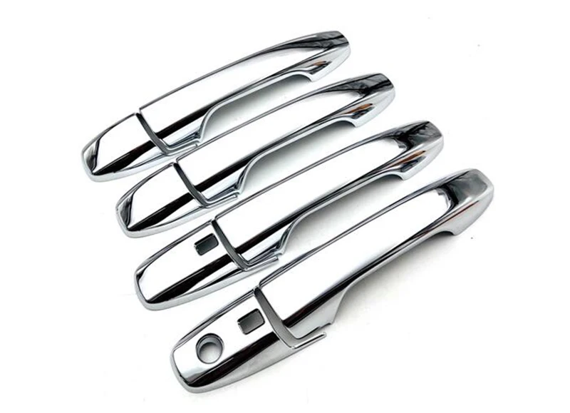 For Toyota Yaris Ativ AC100 2022 2023 Car Accessories ABS Chrome Door Handle Cover With Smart Key Hole Catch Cap Trim Molding