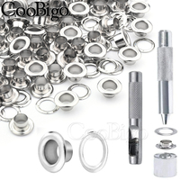 200sets Metal Eyelet Grommet Punch Installer Tool Set for Belt Clothes Canvas Curtains Shoes Tent 2mm 3mm 4mm 5mm 10mm 12mm 17mm