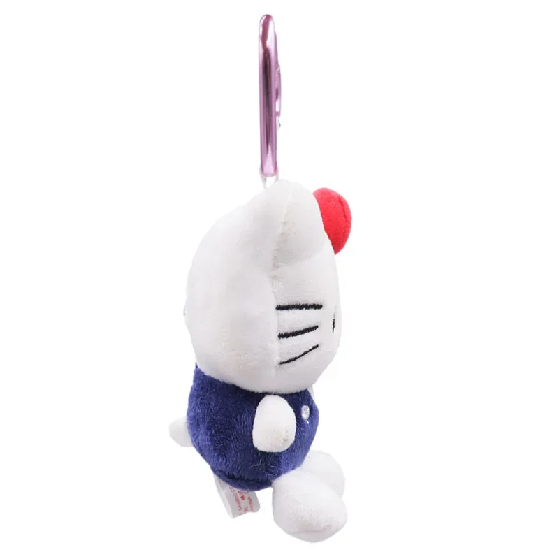 Porte-clés en peluche Sanurgente Hello Kitty pour filles, jouets en peluche Kawaii KT Cat, pendentif doux, dessin animé beurre, cadeau d'anniversaire, 10cm