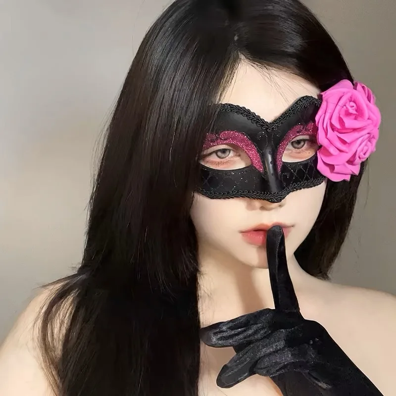 

Half Face Mask Mysterious Venetian Masquerade Mask Decorative Mask Vintage For Bars Carnival Party