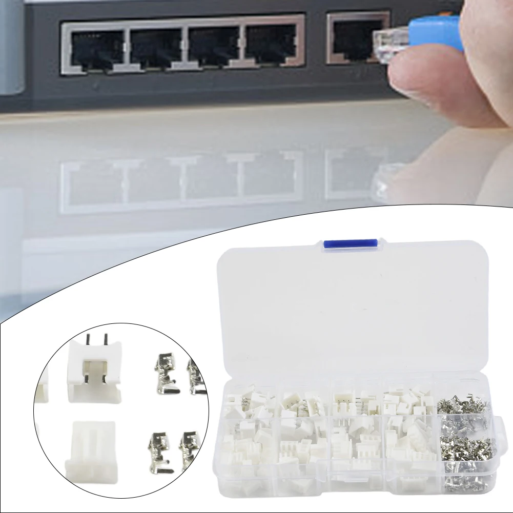 For 230-Piece XHFor 2.54 Connector Set for For 2.54mm Pitch Including Housing Pins and Terminals for Inductors and LEDs