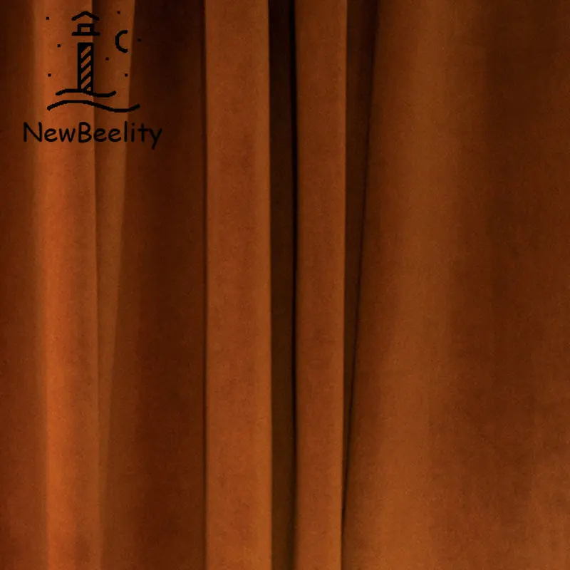 

Light Luxury Velvet Caramel Series Velvet Curtains Curtains for Living Dining Room Bedroom