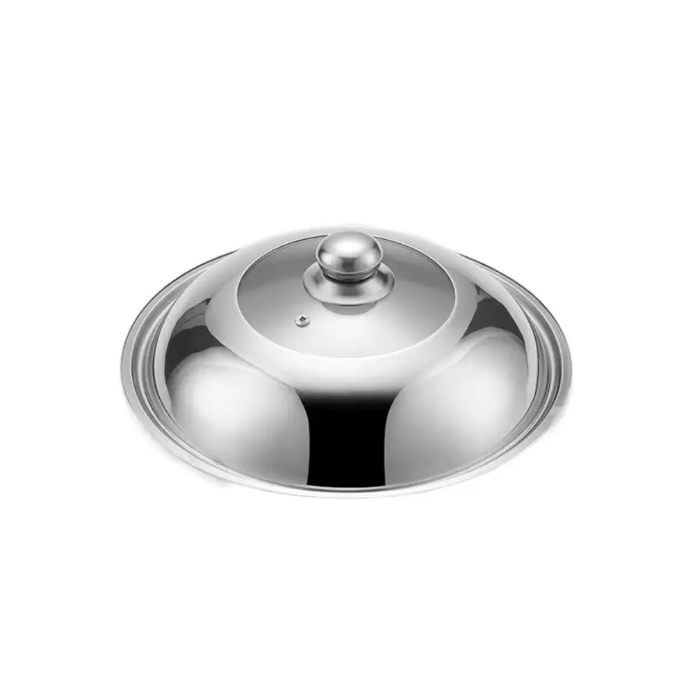 

28/30/32/34/36/38 см видимая крышка кастрюли из нержавеющей стали, универсальная черная пластиковая ручка, крышка вока, термостойкая защита от ожогов