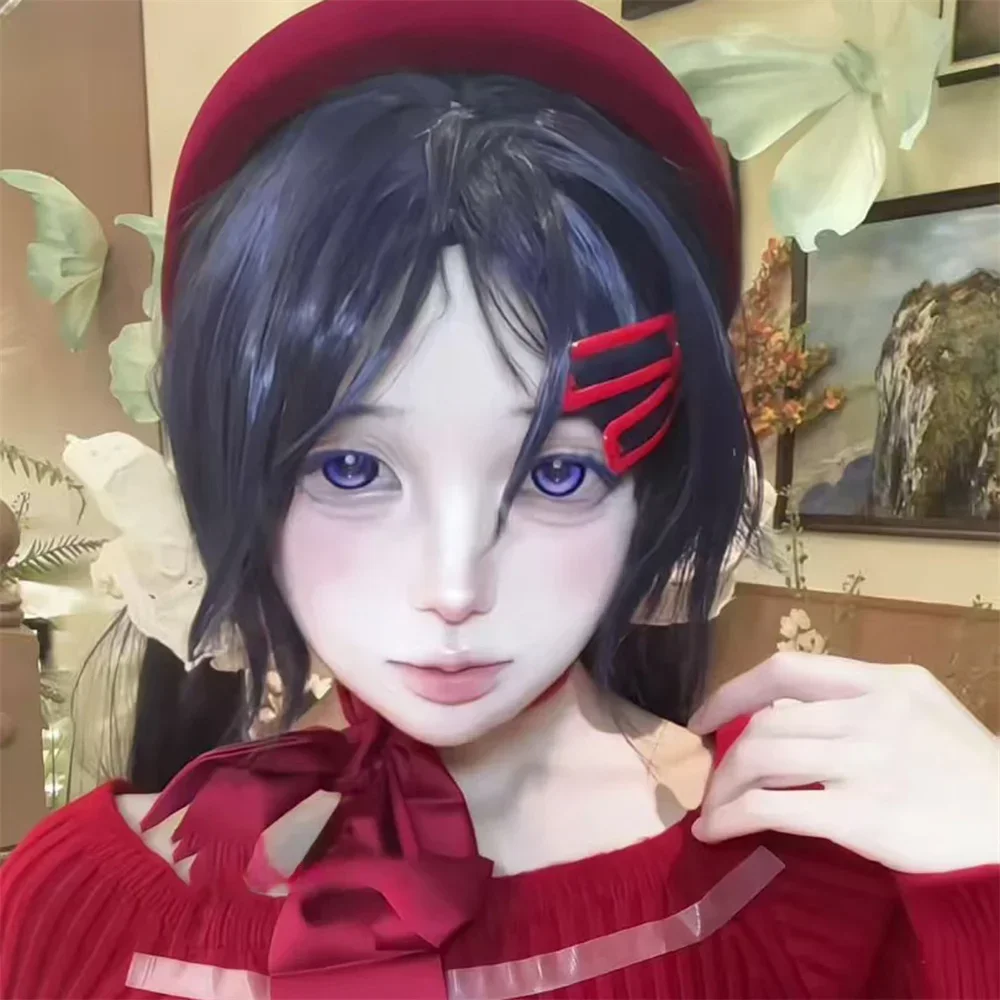 New 2025 Game Miside Cosplay Costume Wig Adult Women Blue Long Straight Hair Heat Resistant Synthetic Wigs Halloween Prop