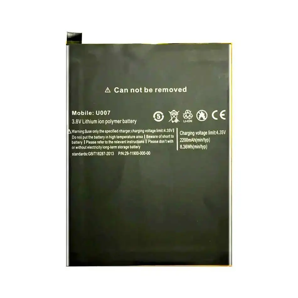 For Ulefone U007 Smartphone 2200Mah Reliable Power Supply Long-Lasting Mobile Phone Battery