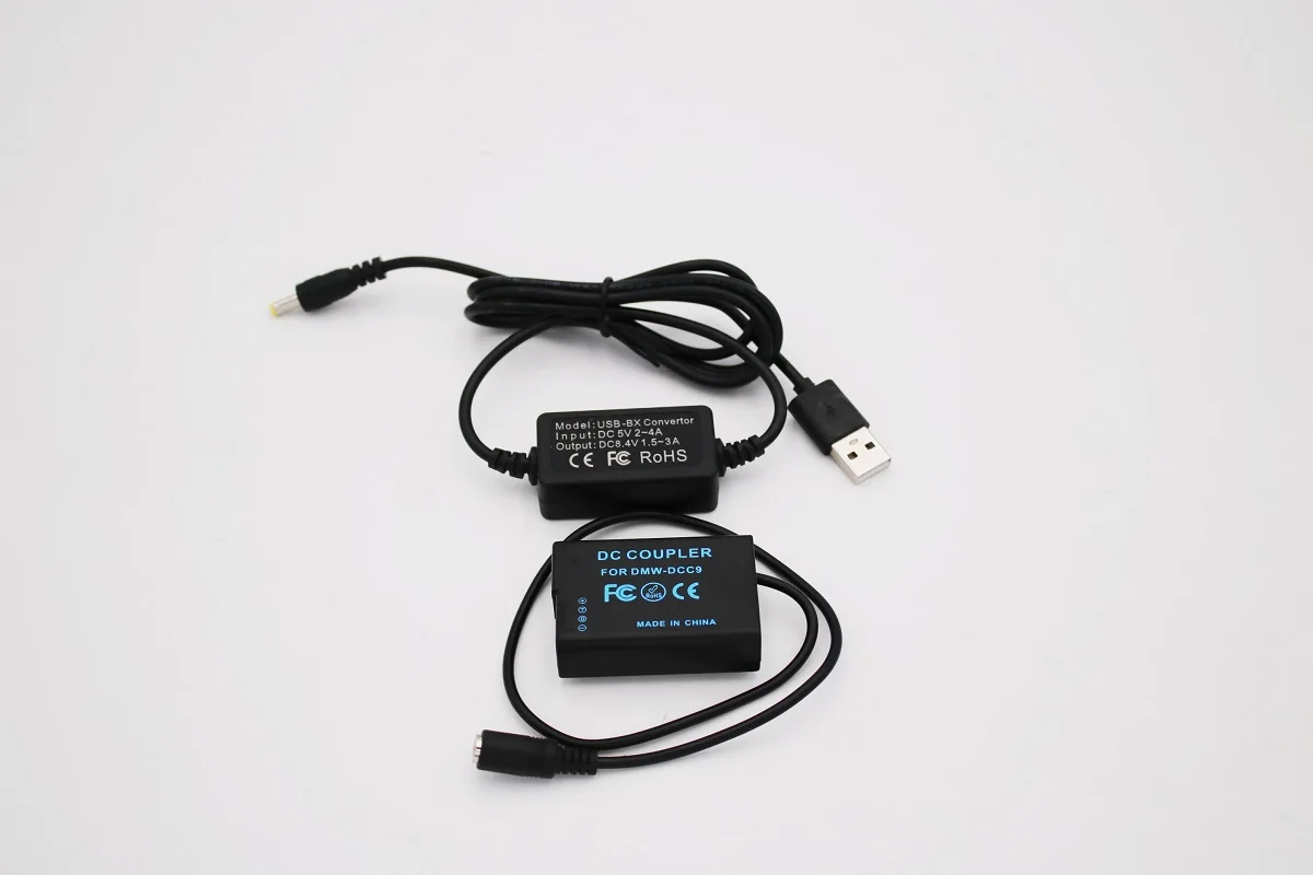 DMW-BLD10 Dummy Battery DMW-DCC9 Mobile Power Bank 5V USB Convertor for Lumix DMC-GX1 DMC GF2 G3 G3K G3R G3T G3W G3EGK GF2CR