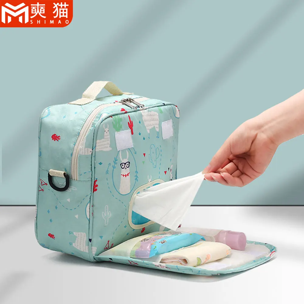 Fashion Portable Mommy Storage Bag Outing Travel Mother Handbag Maternity Dry Wet Diaper Shoulder Bag New Baby Diaper Bags
