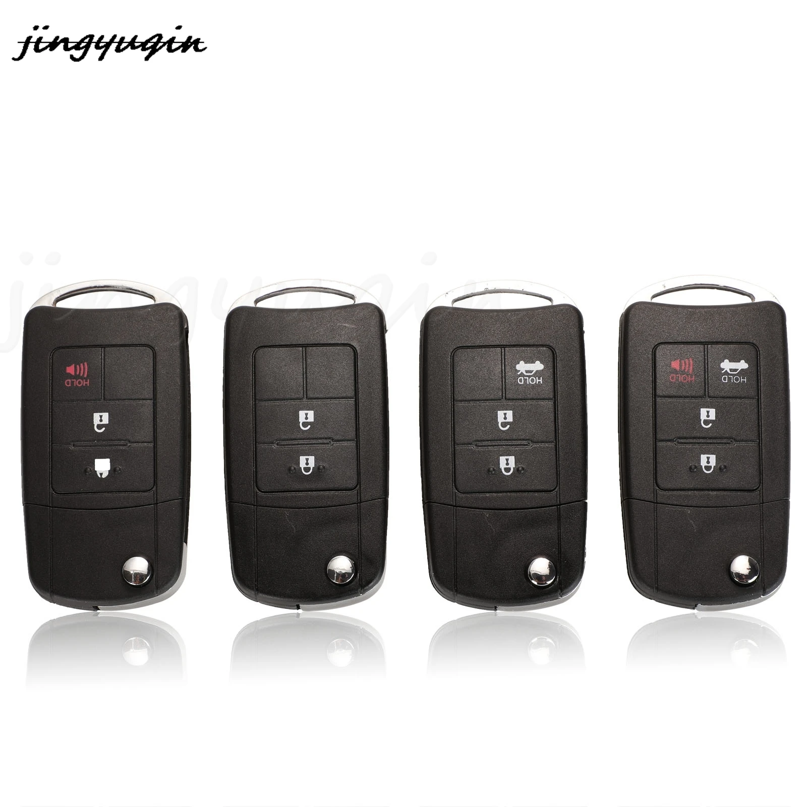 

jingyuqin 10pcs/lot 2/3/4 BTN Replacement Flip Folding Remote Car Key Shell Case Fob For Toyota Prius RAV4 Camry Remote Control