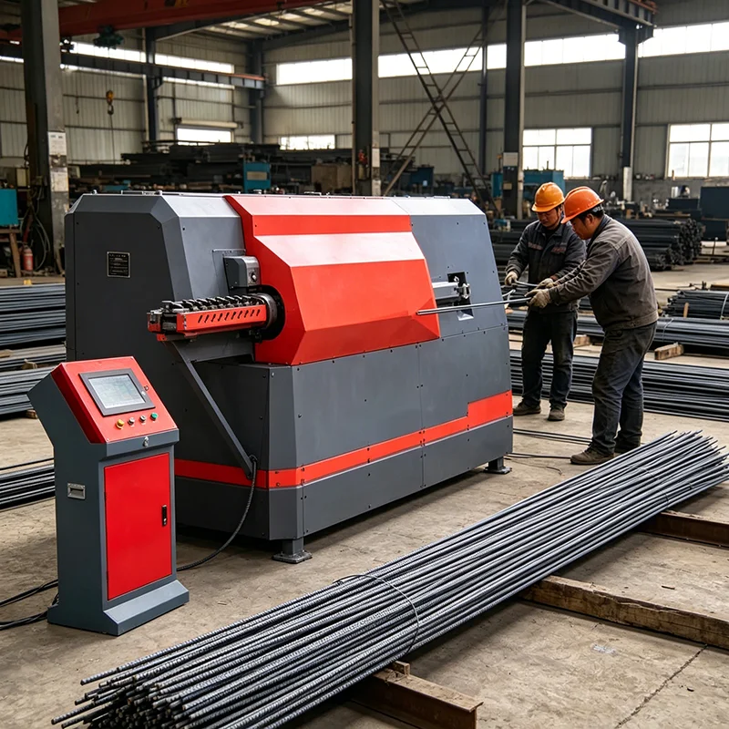 Automatic CNC Rebar Bender with Touchscreen Interface and Graphic Storage for Quick Shape Changeover