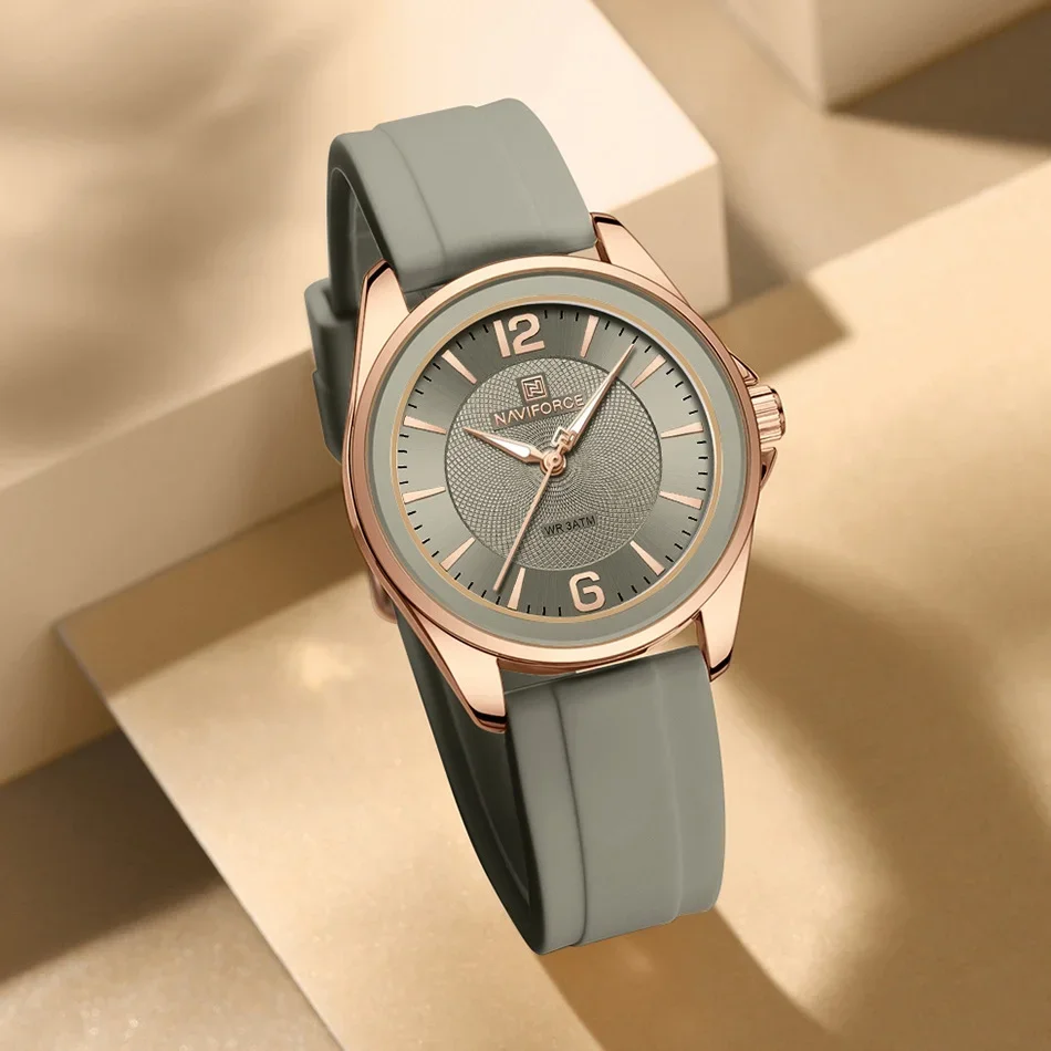 New Style NAVIFORCE Women's Watches Sport Silicone Strap Wristwatch Women Quartz Watch Clock Gift Reloj Mujer Relogios Feminino view 5