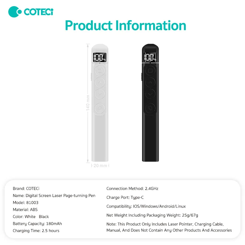 Page Flip Laser Pointer proiettore Multimedia Laser Pointer insegnamento Computer Courseware speciale 100 m telecomando insegnamento Pe