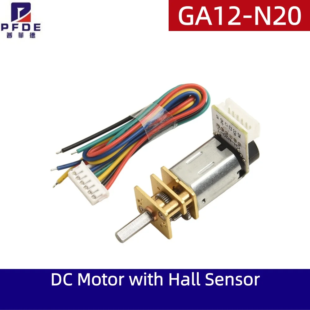 DC 3v6V Metal Gear Motor for GA12-N20 Encoder High Torque Gearwheel 150-3000RPM with Hall Sensor Suitable for RC Car Boat Drone