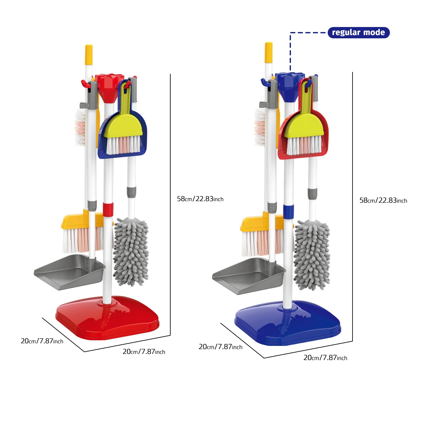 Simulatie voor kinderen, schoonmaakspeelgoed. Gereedschapsset voor stofzuiger, stoffer
