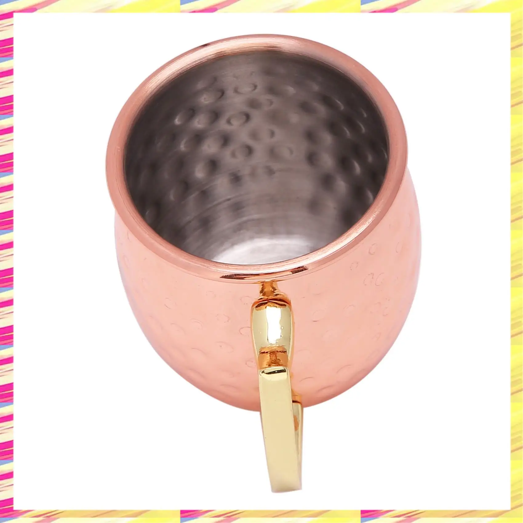 

ABJJ Mini 2-Ounce Stainless Steel Moscow Mule Mug Espresso Mini Mugs Copper Plated Mug Shot Mugs Set Of 4