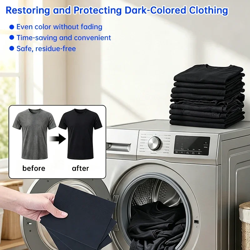 Black Laundry Sheet Fabric Dye Clothing Darkening Tablets Used For Fading Black Clothes Supplementing Color Improving Color