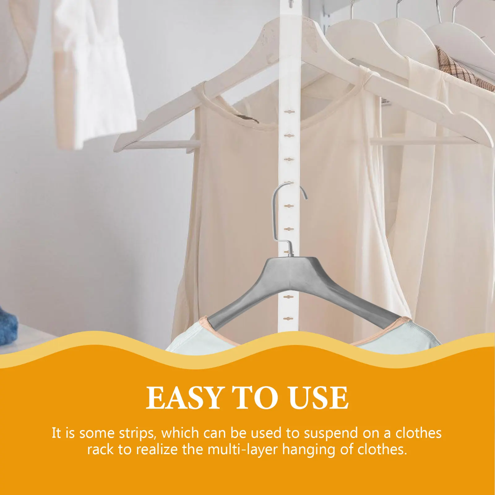 

20 Pcs Hanger Connection Strip Coat Connecting Plastic Clothing Connector Strips