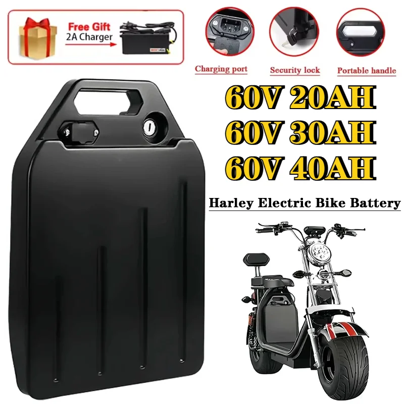 

100% NEW for Harley 60V 30/40Ah Electric Motorcycle Waterproof Lithium Power Battery Suitable CityCoco Electric Scooter Battery