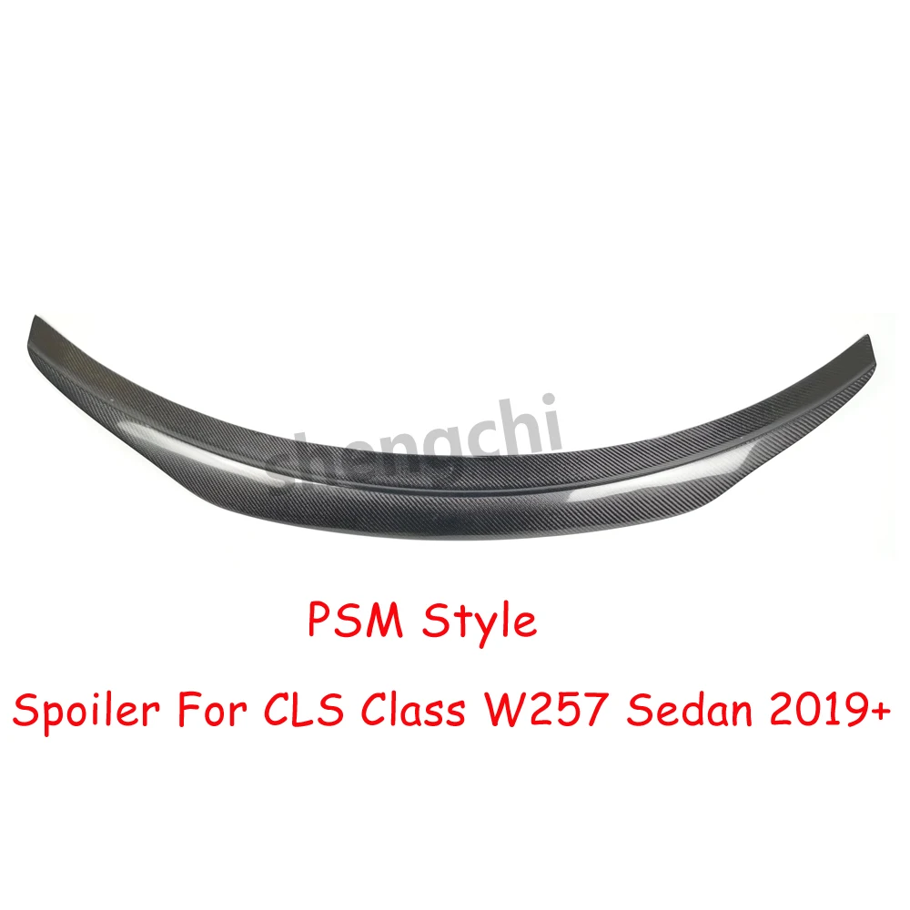 C257 PSM Style FRP / Carbon Fiber Rear Trunk Spoiler For Mercedes-Benz CLS Class W257 CLS53 CLS260 CLS350 CLS450 2019+