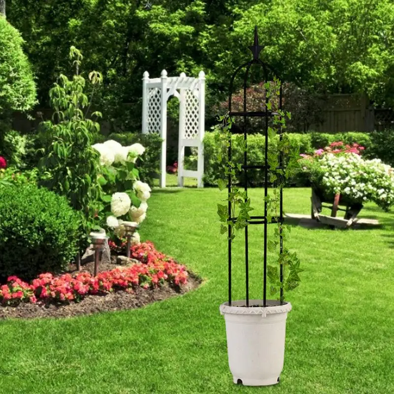 Plant Support Tower Obelisk Trellis Tall Garden Arch Vertical Trellis for Climbing Plants Vines Flowers Sturdy Climbing Trellis