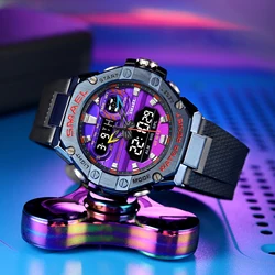 SMAEL orologio sportivo per uomo Dual Time Watch for Men Led Light Watch Alarm 8066 Fashion Sport Watches orologio da polso militare S Shiock