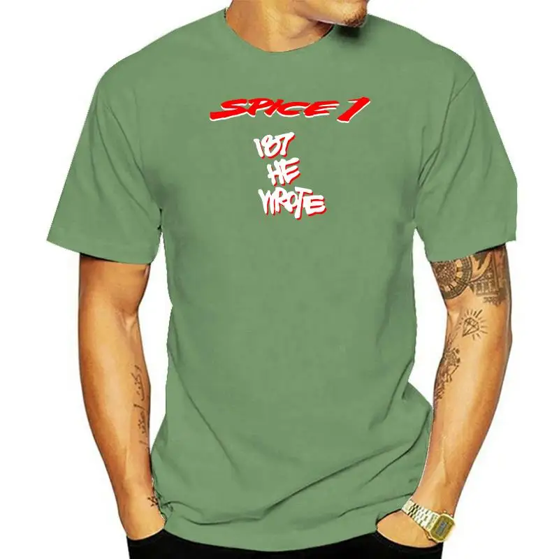 Spice 1 187 He Wrote Promo T Shirt - Classic Hip - Hop O Neck Whites Boy Cotton Youth