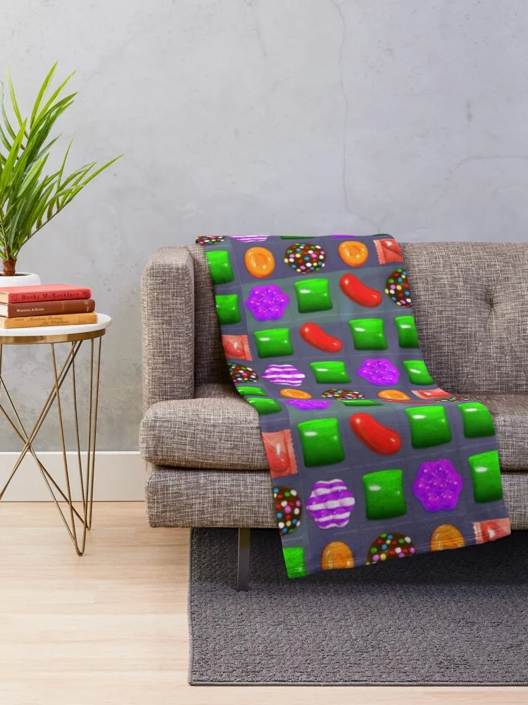 Candy Combo Candy Crush Throw Blanket christmas gifts Multi-Purpose Thermals For Travel Sofa Blankets