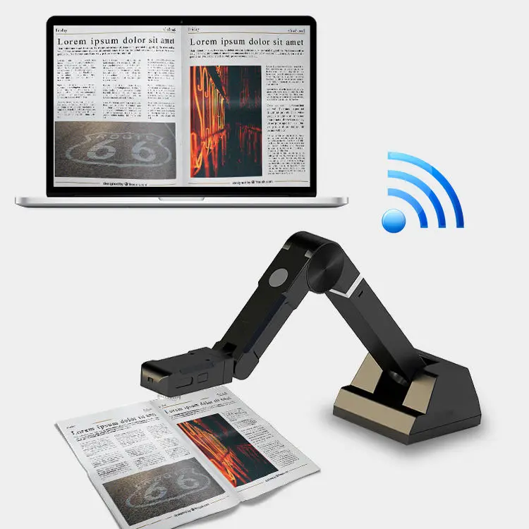 Document Camera High Quality OEM Portable WiFi Camera Scanner Multi-Interface Visualizer For Scanning Book Document