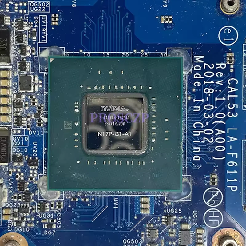 

LA-F611P CAL53 I7-8750H GTX1050TI 4G For Dell G3 3579 Laptop Motherboard CN-0M5H57 0M5H57 M5H57 Complete testing work