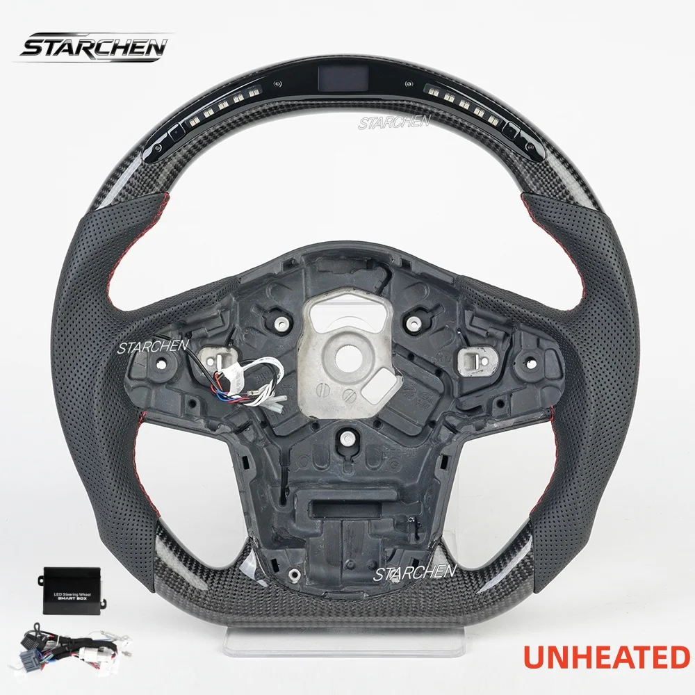 LED Real Carbon Fiber Steering Wheel for GR Supra A90 MKV MK5 MK4 2020+ with LED Shift Indicator (Non-heated)