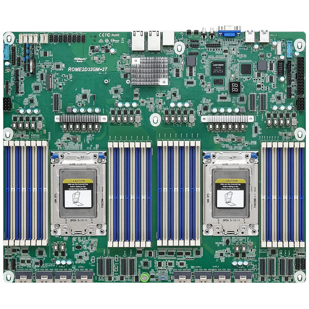 For ASRock ROME2D32GM-2T Microsystem Motherboard Supports Dual AMD EPYC 7003 DDR4 Fully Tested