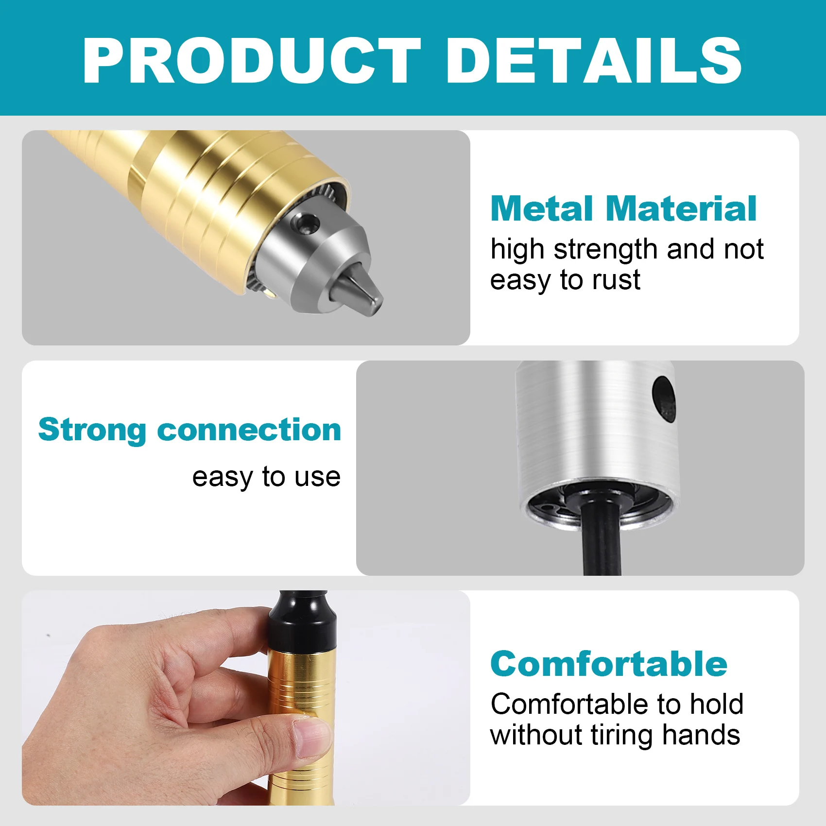 [NEWA08R】 Rotary Grinder Tool Flexible Flex Shaft Fits + 0.3-6.5Mm Handpiece For Dremel Style Electric Drill Rotary Tool Accesso