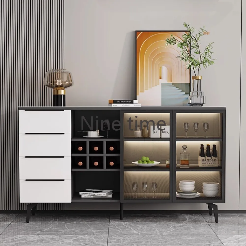 

Shelf Coffee Bar Cabinet Home Wine Refrigerator Outdoor Kitchen Cabinets Cellar Rack Showcases Beer Shelves Liquor Display Mini