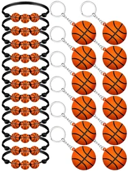 20 pcs sports ball accessories bracelet and keychain set team gifts for players, basketball football party gifts and accessories
