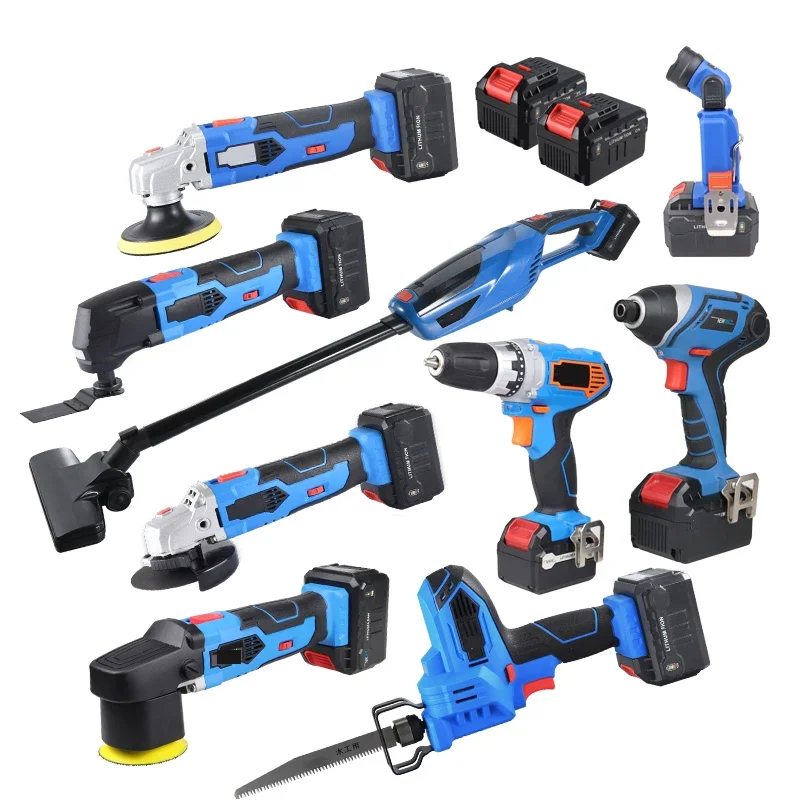 Factory Sales 16v Cordless Lithium-ion Battery Drill/screwdriver Angle Grinder Power Tools