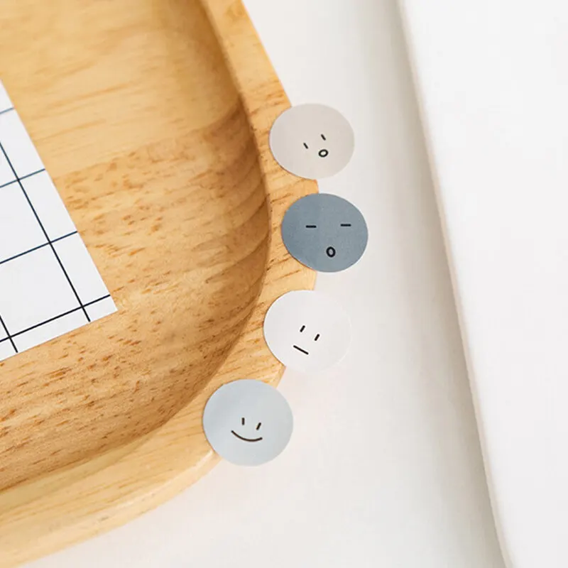 3 Pcs/Set DIY Cute Smiley Face Stickers Decorative Labels Journaling Stickers Scrapbooking Kawaii Stationery Supplies