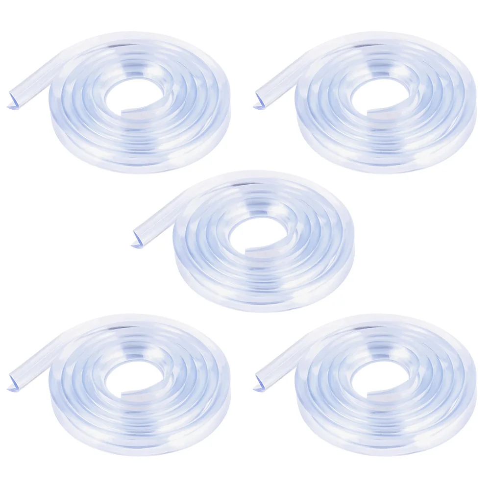 

5 Pcs Table Corner Protectors Soft PVC Material Safety Bumper Strips Kids Protection Anti Collision Tools Home Use