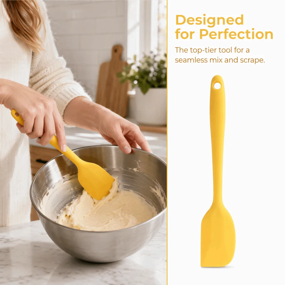 Silicone Silicone Kitchen Spatula Apply Stir Food Grade Silicone Baking Scraper Seamless Scratch Proof Baking Mixing Tool