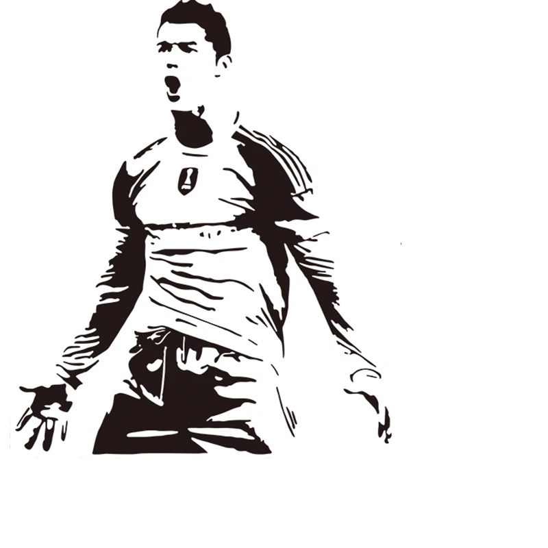 Football Cristiano Ronaldo Vinyl Wall Sticker Soccer Athlete Home Decor Wall Decals Art Mural For Kis Room Bedroom Decor A710