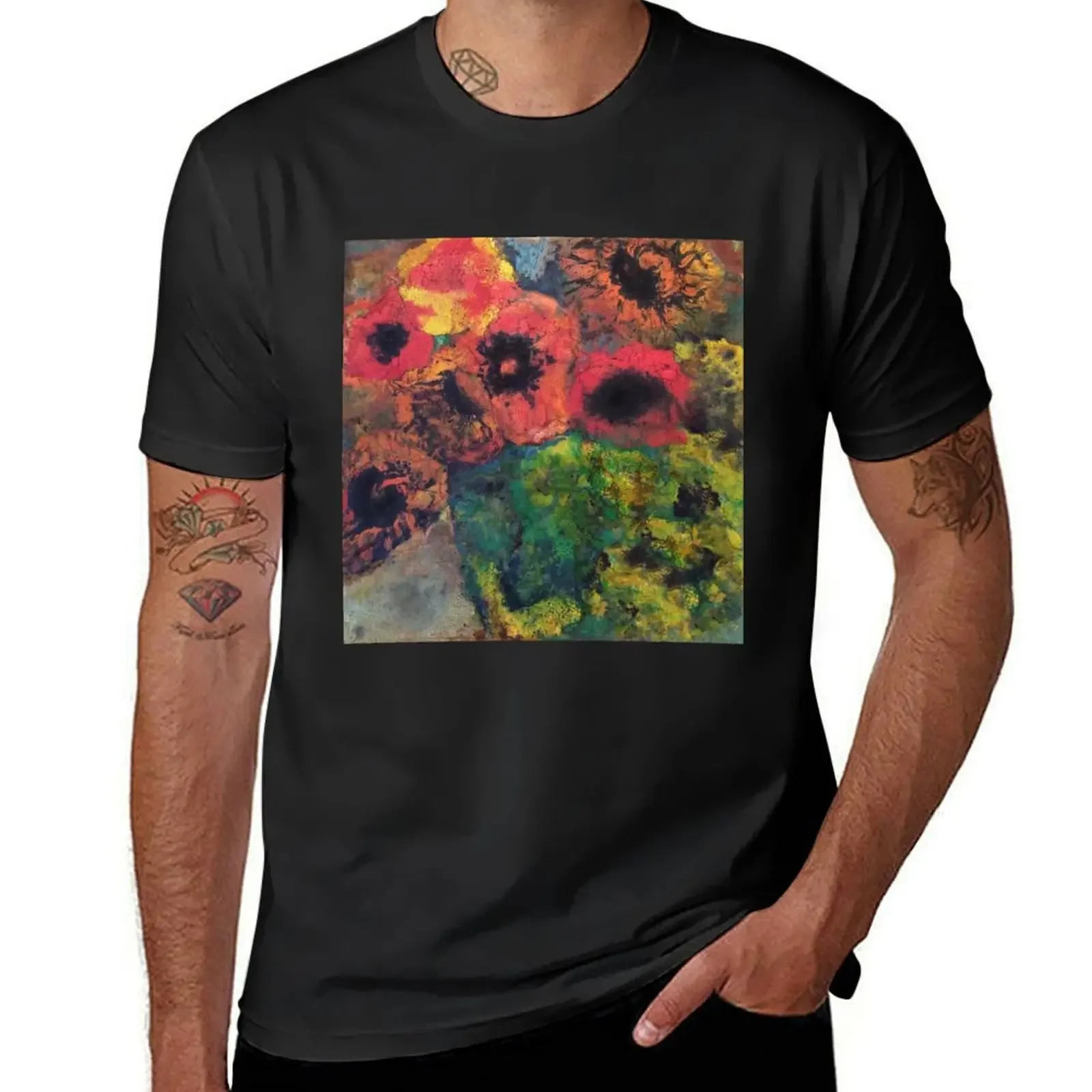 Vase de Fleurs T-Shirt Luxury man summer 2025 custom t shirt baggy shirts mens clothing