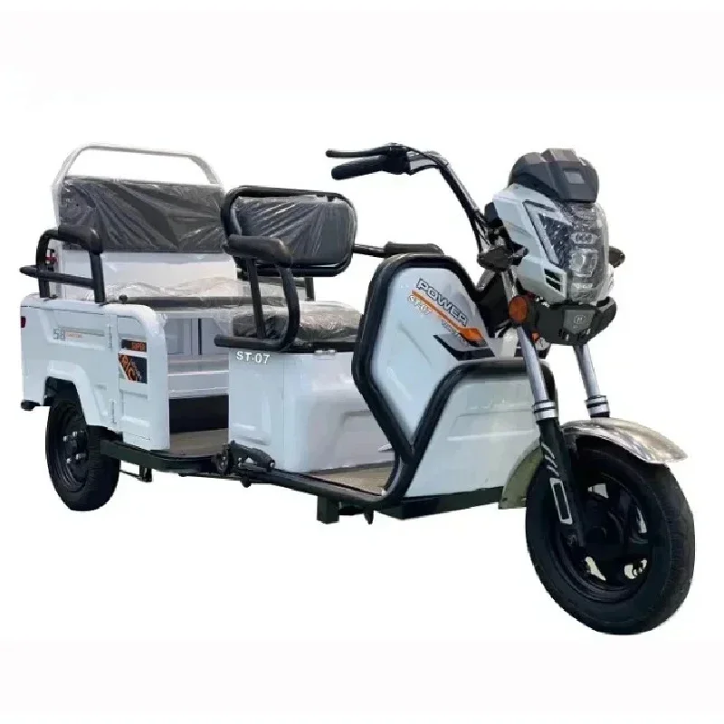 electric tricycle for the elder cloth to transport children passenger and cargo dual-use three-person