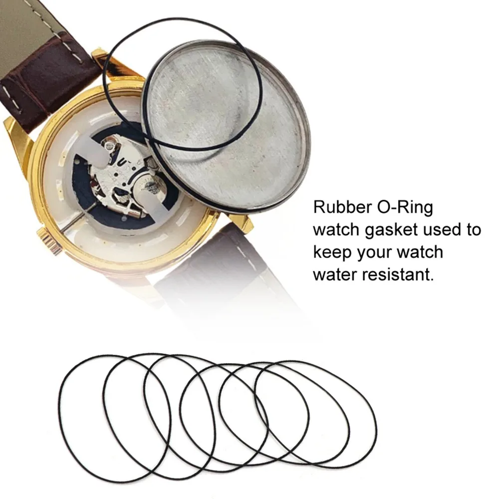 Rubber Material O Ring Seal Flexible Material 0.5mm Thickness Watch Gasket 0.6mm Thickness Round Shape Rubber Seal