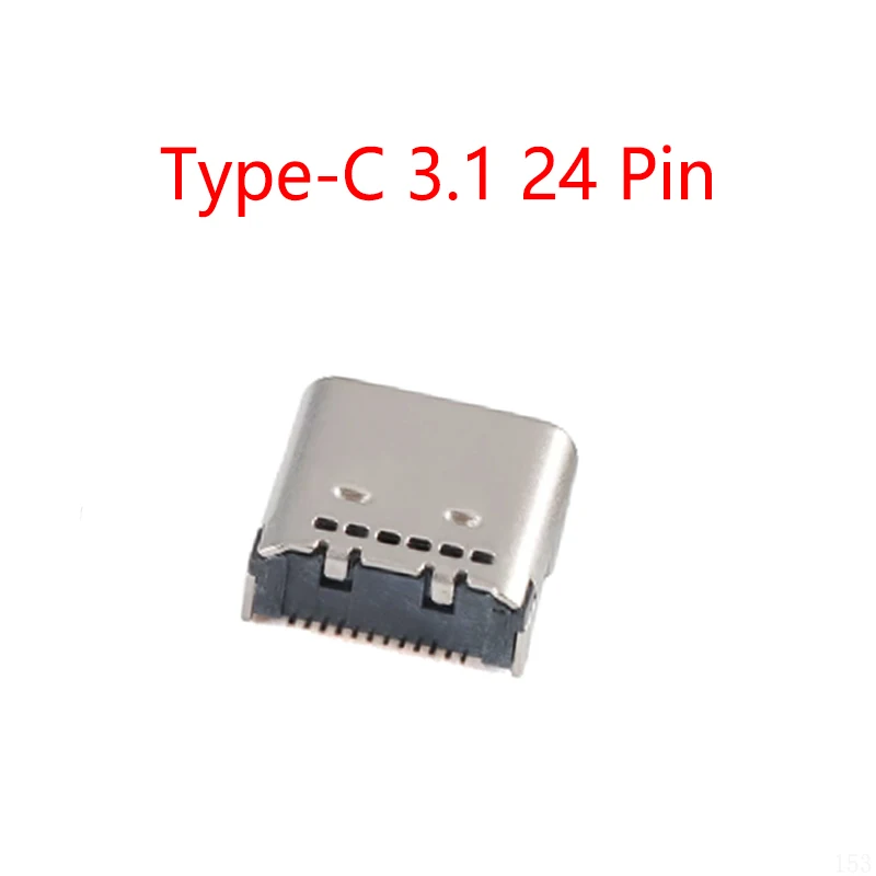 Conector de carga hembra USB 3,1, 24 Pines, tipo C, puerto de base de carga, 50 unidades por lote