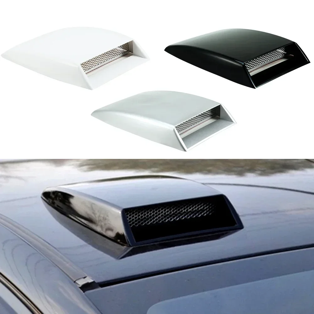 1Pcs Universal Car Decorative Air Flow Intake Hood Scoop Bonnet Supply Vent Sticker Cover Hood Universal Car Accessories