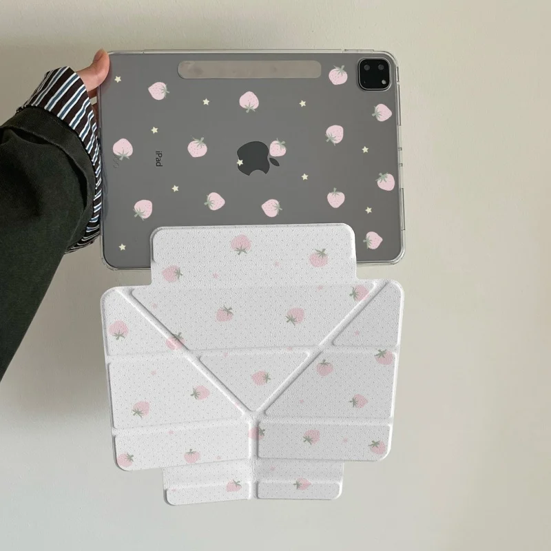 

Strawberry Dot Detachable Magnetic Tablet Case For Mini7 6 iPad11 10 6 5 Pro 2024 2022 2021 2020 2018 Air2025 2024 5 4 3 Cover