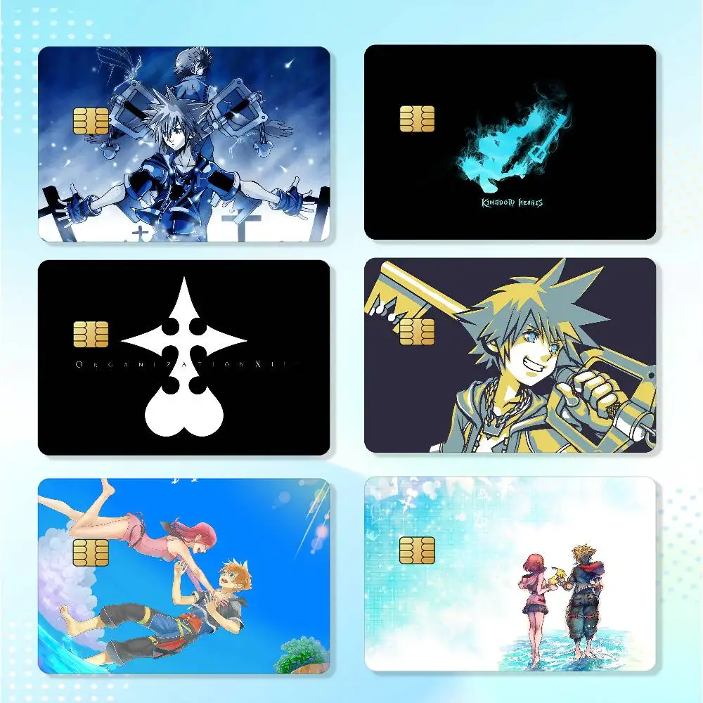 Game K-Kingdom H-hearts Matte Card Stickers For Credit Cards Debit Cards And Transit Cards 4Pcs